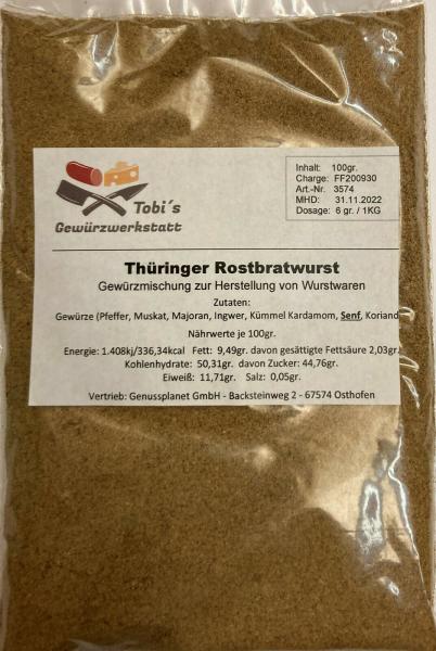 Thüringer Rostbratwurst Gewürzmischung - ab 100gr - 1Kg Gewürzzubereitung